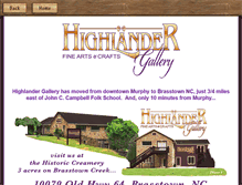 Tablet Screenshot of highlandergallery.com